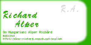 richard alper business card